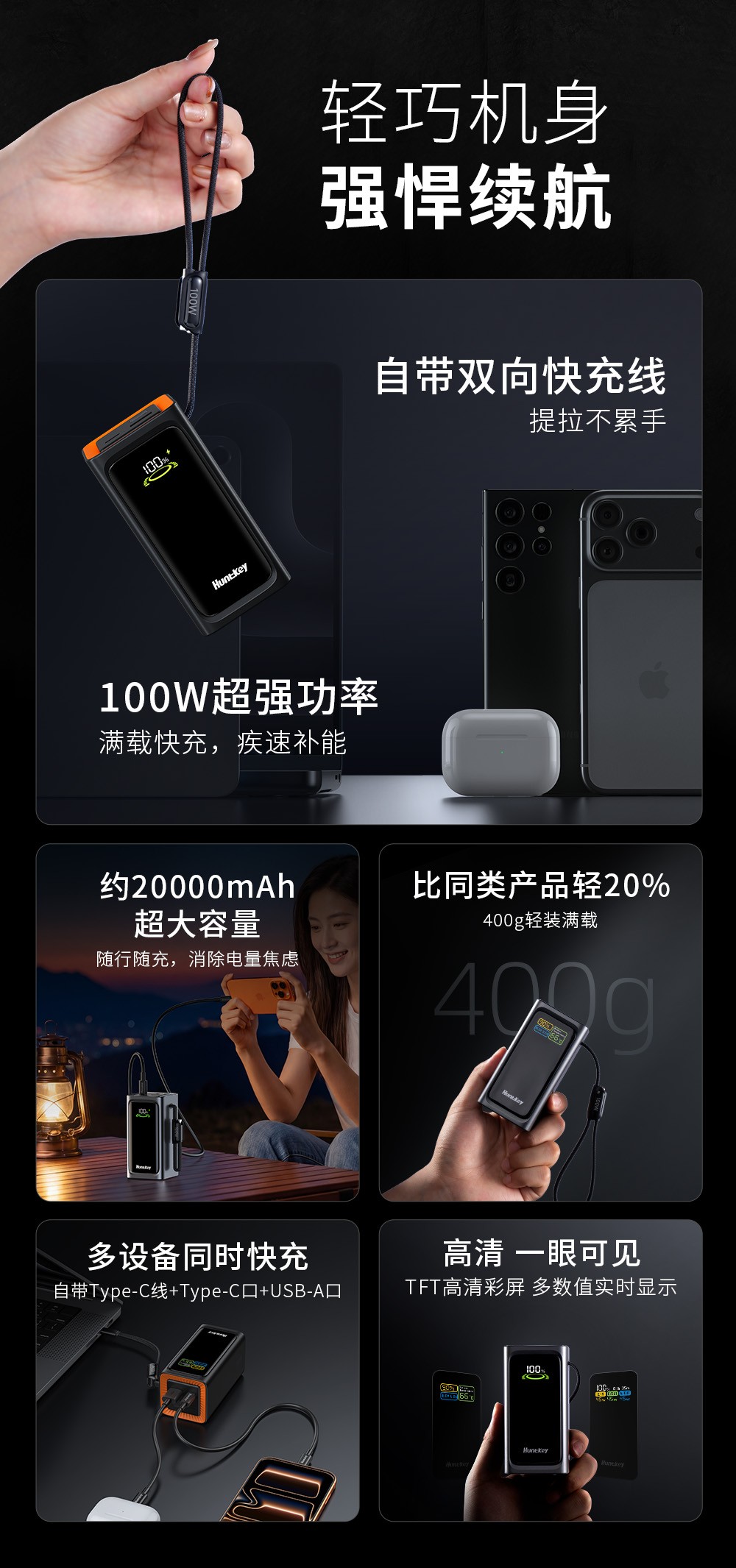 高能X100 100W移动电源-02